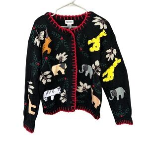 SKYR Icelandic Zoo Animal Embroidered Sweater - Size Medium